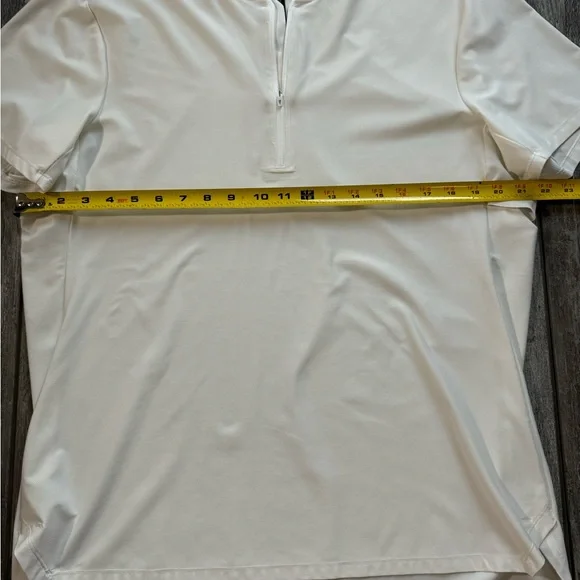 🍋 Lululemon Men’s White 3/4 Zip Up Short Sleeve White Shirt - L - Picture 6 of 11